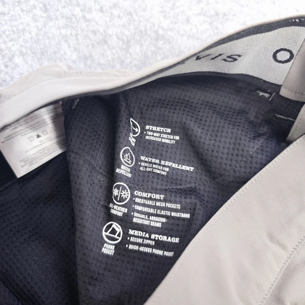 Orvis Pants Mens 30x32 Gray Zip Pocket Water Repellent Phone Pocket Hiking